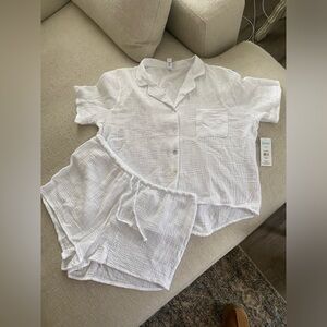 Bliss white pajama/lounge set